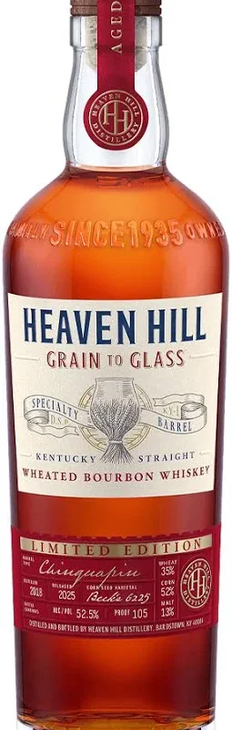 Heaven Hill Grain to Glass Specialty Barrel Series Chinquapin Oak Kentucky Wheated Bourbon Whiskey 750 ml