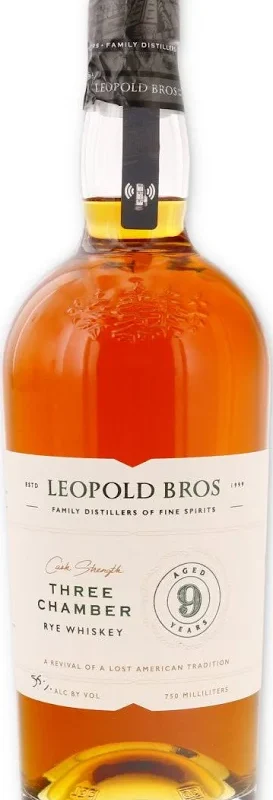 Leopold Bros 9 Year Three Chamber Rye Whisky 109 Proof 750ml