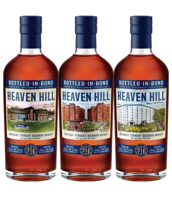 Heaven Hill 7 Year Bottled-in-bond Artist Collection 3 Bottle Set (750mL x3)