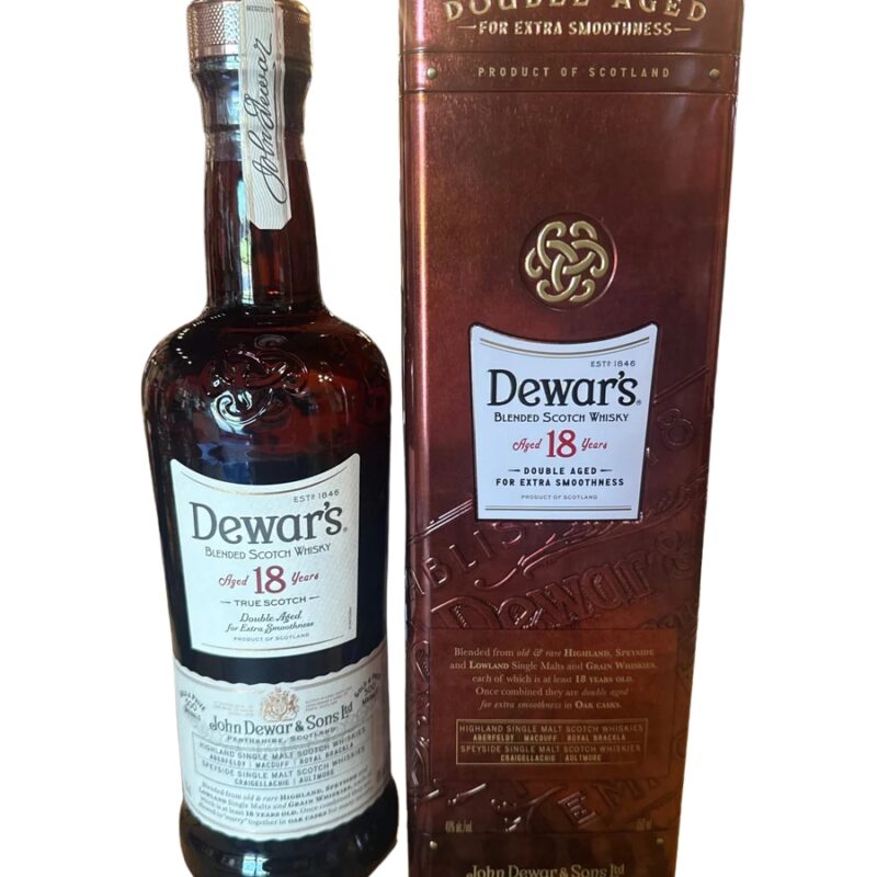 Dewars 18 Year Double Aged Blended Scotch Whisky 750ml