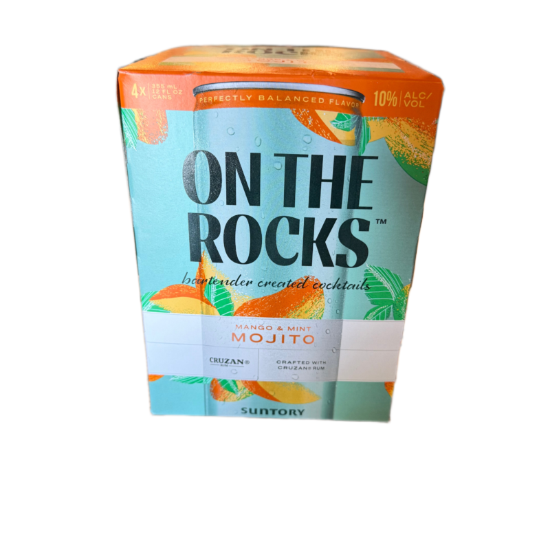 On the Rocks Mango & Mint Mojito 355ml X 4pk Cans
