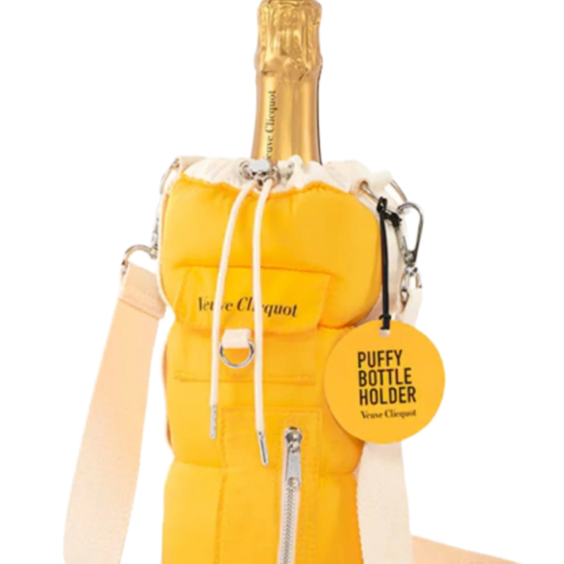 Veuve Clicquot Brut Champagne with Puff Bottle Holder Bag Ice Jacket 750ml