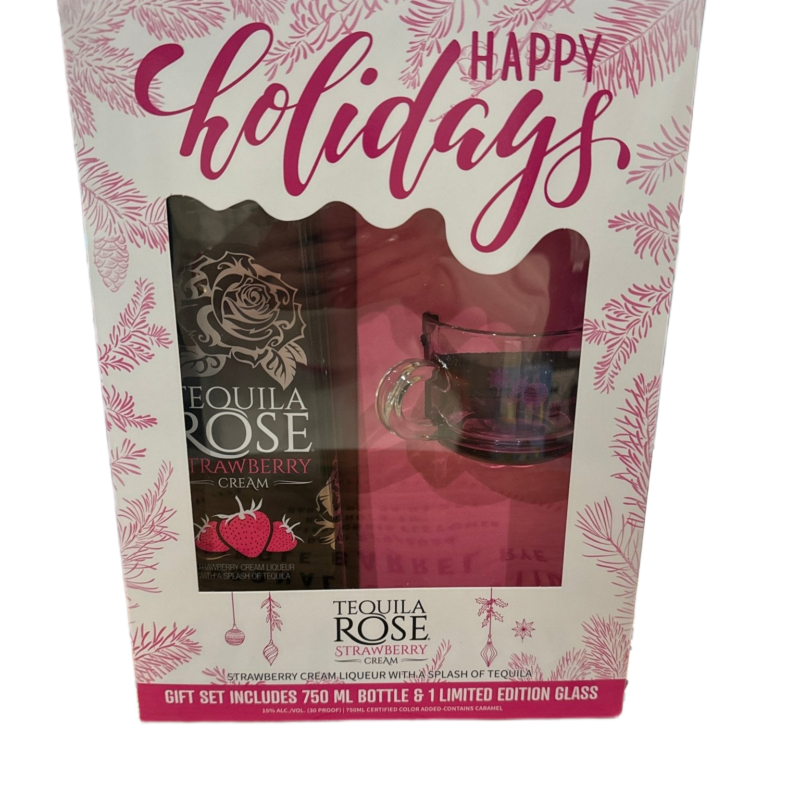 Tequila Rose Strawberry Cream Liqueur W. Glass Gift Set 750ml
