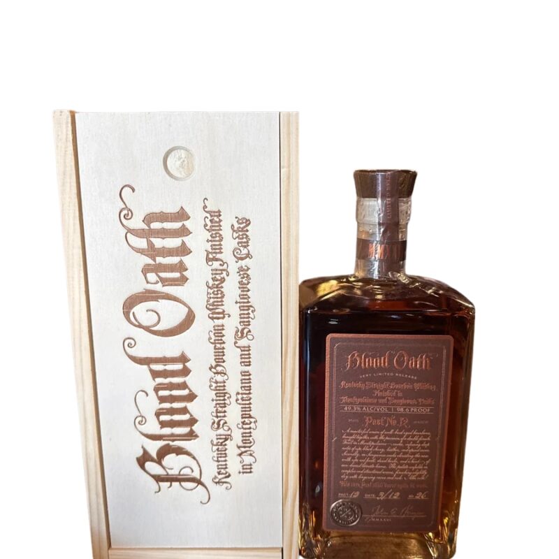 Blood Oath Bourbon Pact Number 12 Kentucky Straight Bourbon Whiskey Finished in Montepulciano and Sangiovese Casks