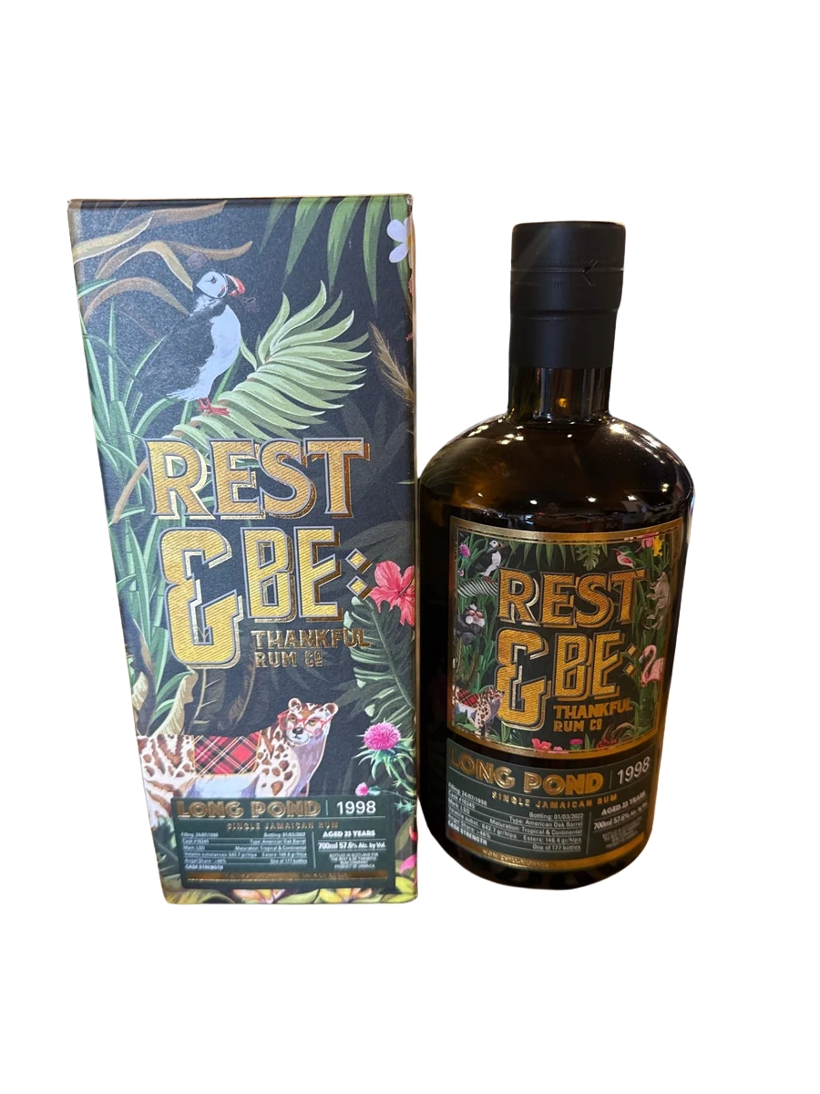 Rest & Be Thankful Longpond 1998 23 Year 57.6% Alc Single Cask Jamaican Rum 700 ml