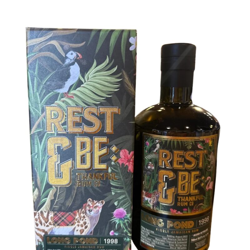 Rest & Be Thankful Long Pond Itp 1998 24 Year Old 58.5% Alc Single Cask #1758 Jamaican Rum 700ml