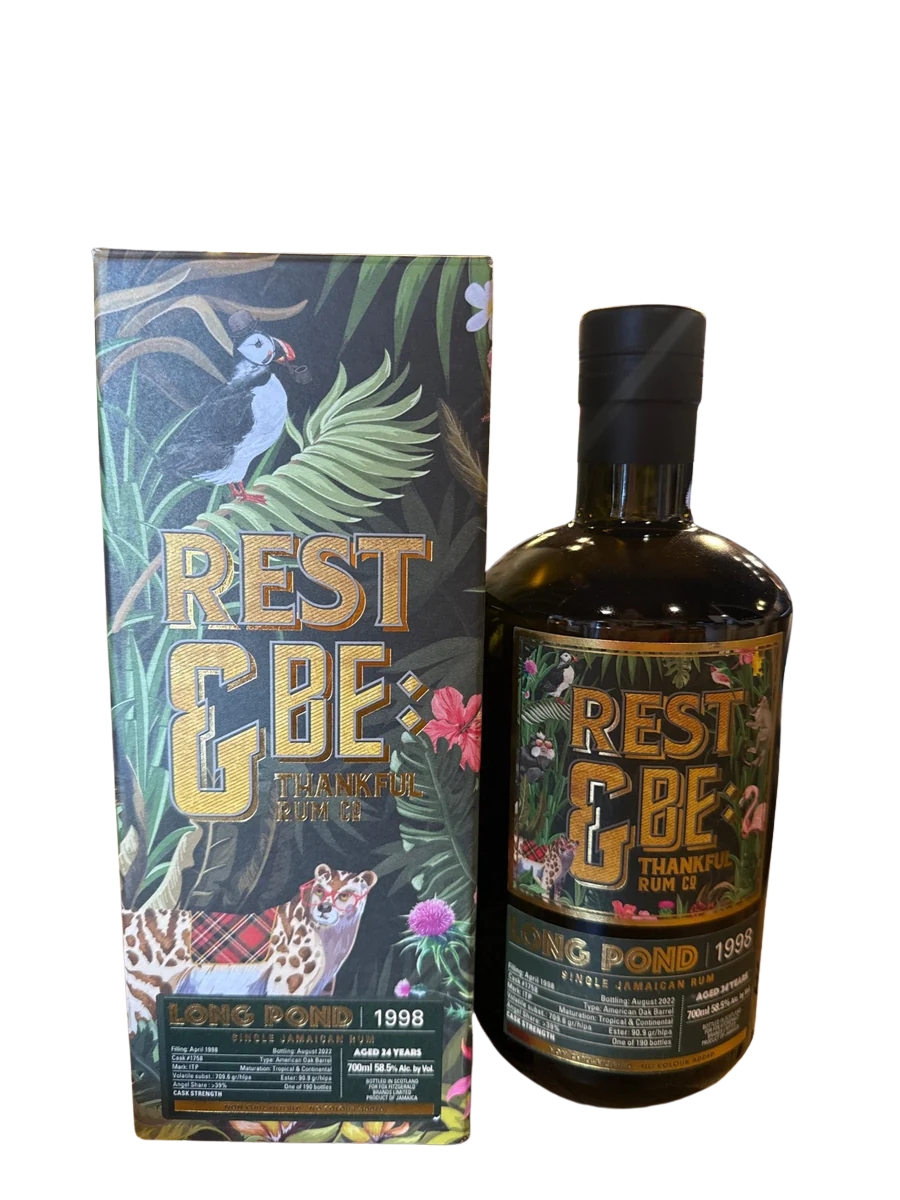 Rest & Be Thankful Long Pond Itp 1998 24 Year Old 58.5% Alc Single Cask #1758 Jamaican Rum 700ml