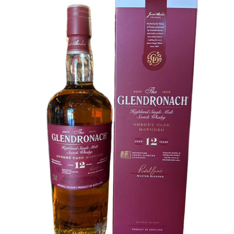 Glendronach 12 Year "sherry Cask Matured" Single Malt Scotch Whiskey 700ml
