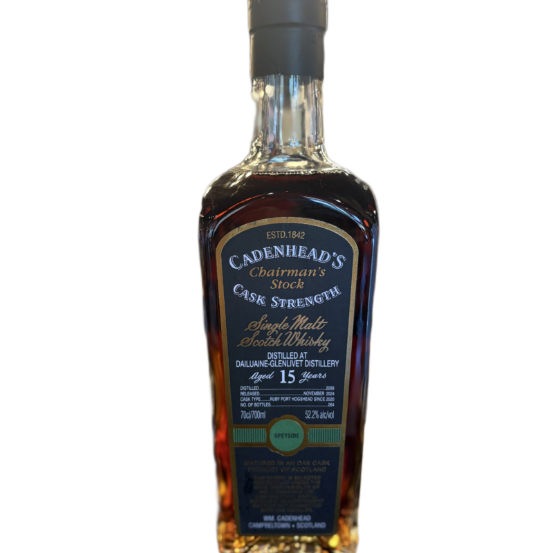 Cadenhead Chairman's Stock Dailuaine-glenlivet Aged 15 Year Single Malt Scotch Whisky 52.2% Alc/vol