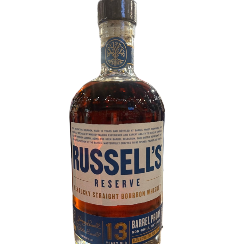 Russell’s Reserve 13 Year Old Barrel‑proof Bourbon, 123.8 Proof (61.9% ABV) 750 ml