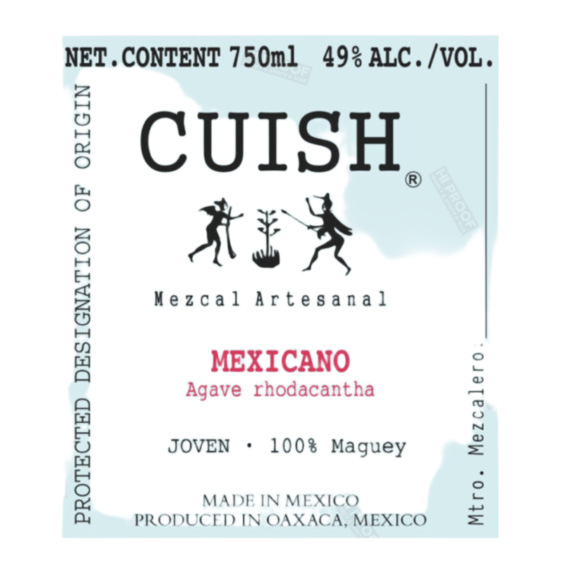 Mezcal Cuish Destilado De Agave, Mexicano 'francisco Garcia Leon' 750ml