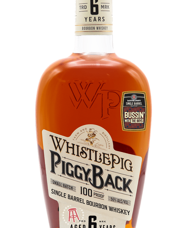 Whistlepig Barstool Sports Barrel Pick Piggyback 6 Year Bourbon 100 Proof