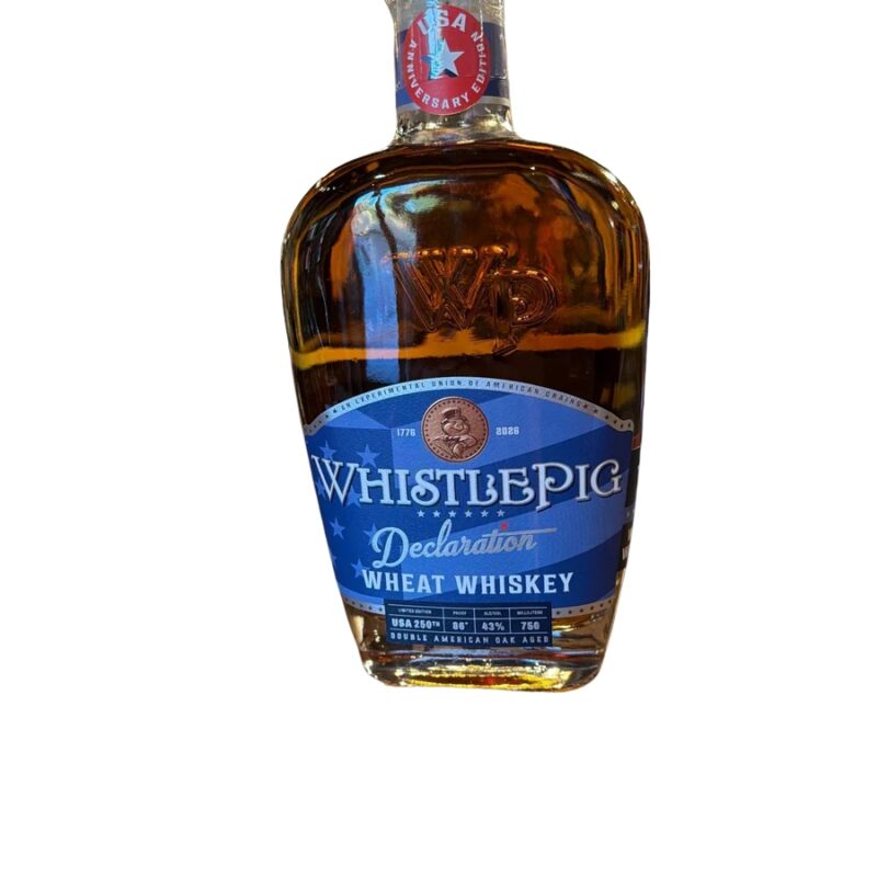 Whistlepig Declaration American Double Aged Wheat Whiskey 750ml USA 250th Anniversary