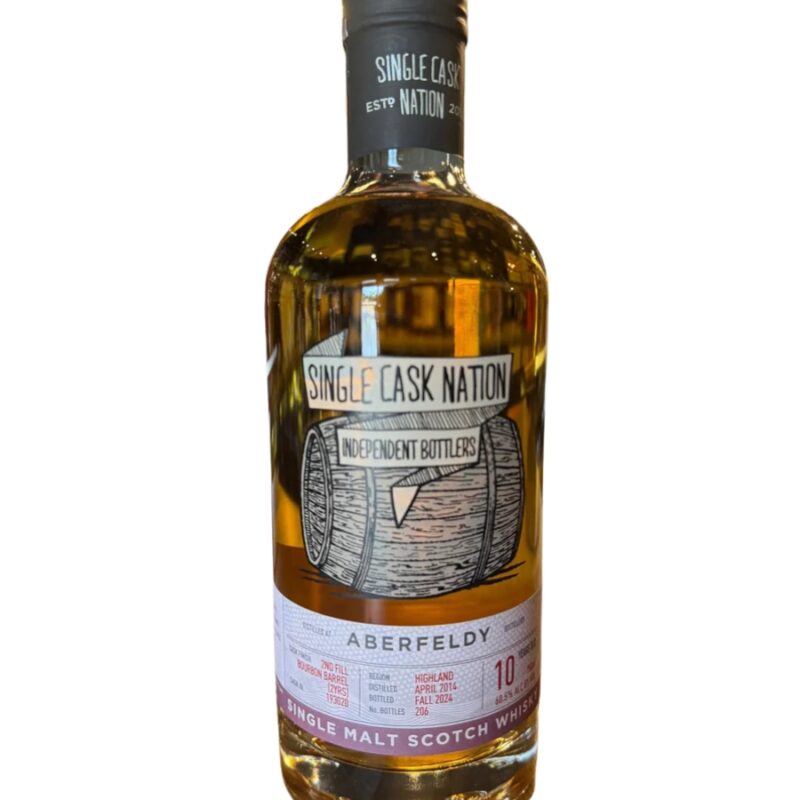 The Single Cask Nation Aberfeldy 2014 10 Year Cask#193020 60.5 % Alc 750ml