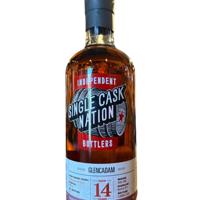 The Single Cask Nation Glencadam 14 Year 61.5% Alc Single Malt Scotch Whisky 700ml