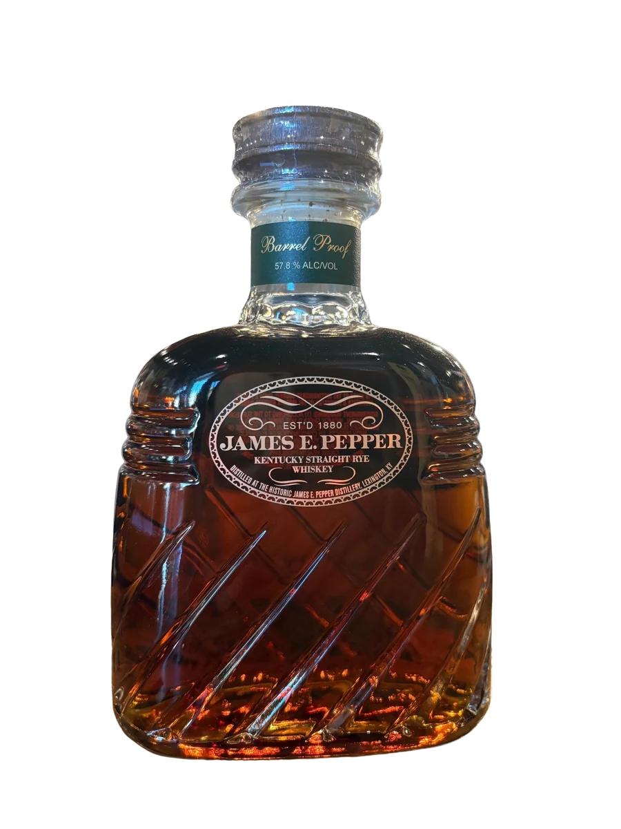 James E. Pepper Decanter Barrel Proof Kentucky Straight Rye Whiskey 750ml