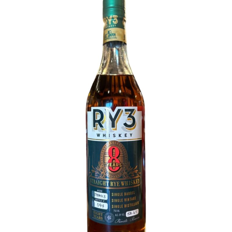 RY3 Straight Rye 8 Years Cask Strength 750ml