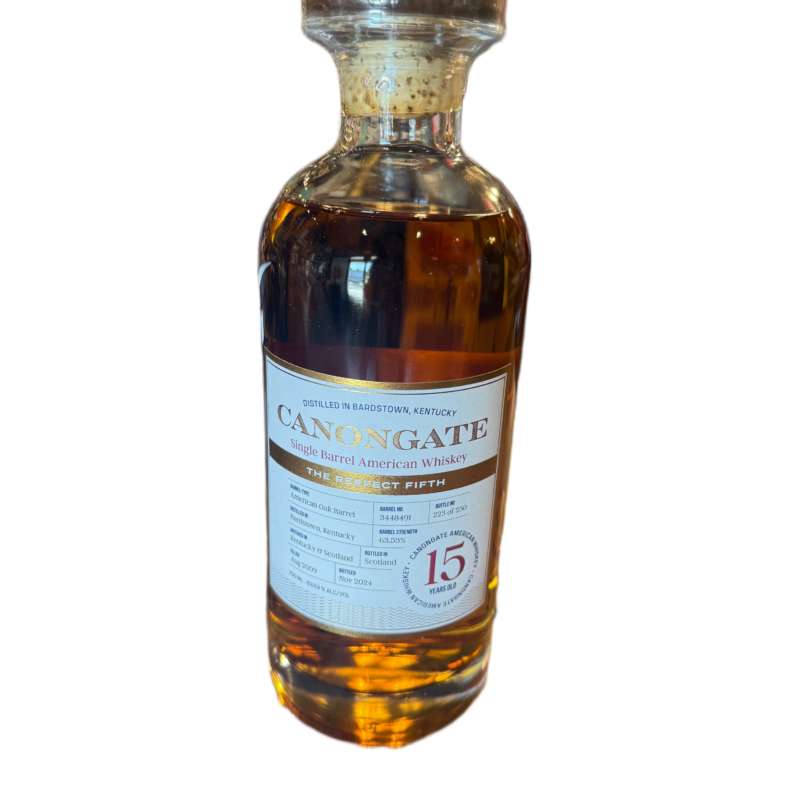 The Perfect Fifth Canongate 15 Year Old American Whiskey 700ml Source from Bardstown,KY(HH)