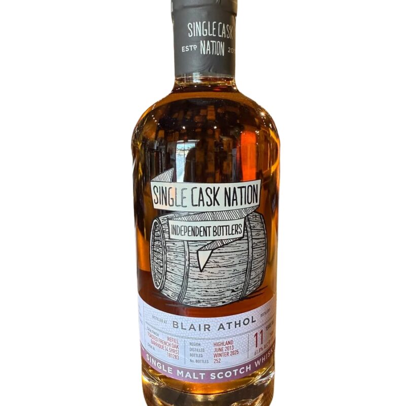 The Single Cask Nation Blair Athol 2013 11 Year Cask#181283 61.8% Alc 750ml