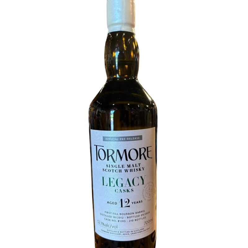 Tormore Legacy 2012 12 Year Ex-bourbon Cask 1193 52.1 %alc 700ml