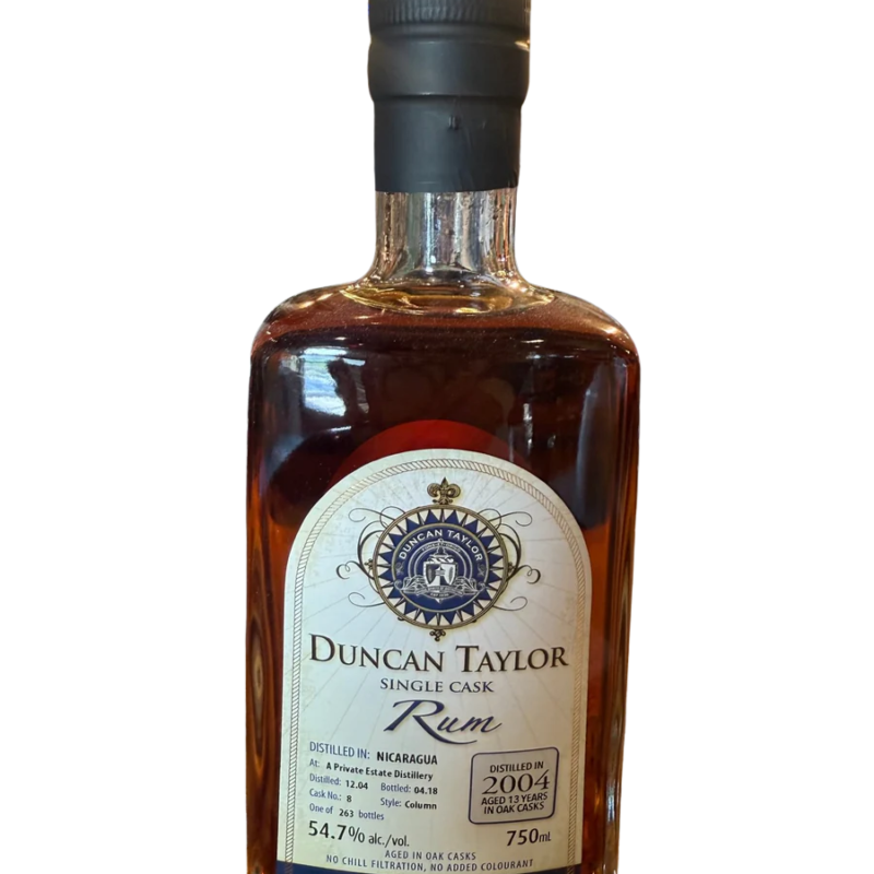 Duncan Taylor Rum Rum Nicaragua 2004 13 Year Cask 8 54.7% Alc 750ml