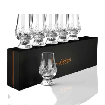 The Glencairn Hand Cut Crystal Glencairn Glasses Set of 6 with Glencairn Gift Box