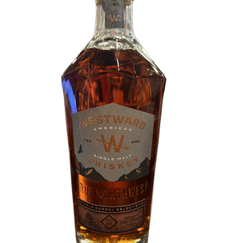 Westward American Single Malt Whiskey Single Barrel Selection Cask Strength 133.64 Proof